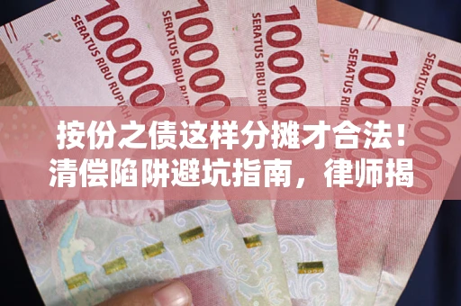 北京按份之债这样分摊才合法！清偿陷阱避坑指南，律师揭秘关键条款