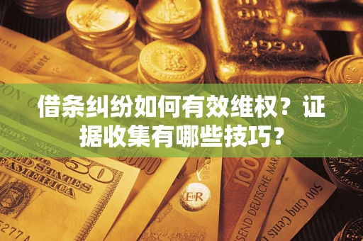 北京借条纠纷如何有效维权？证据收集有哪些技巧？
