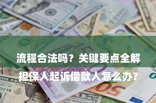 北京

担保人起诉借款人怎么办？流程合法吗？关键要点全解析